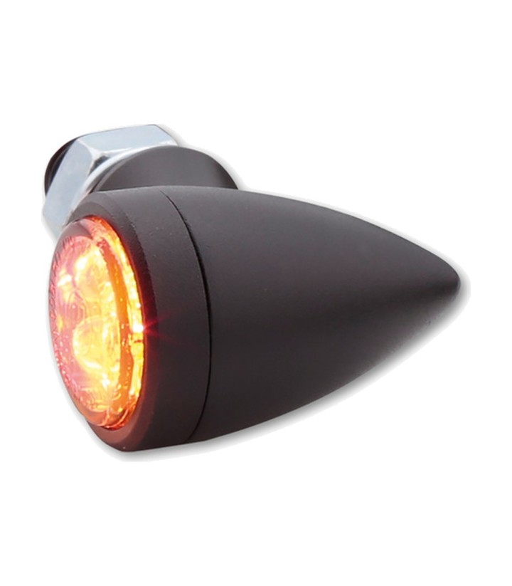 LED-Rücklichter mit Blinker Highsider Sixteen Bullet 3in1 Schwarz mit getöntem Glas