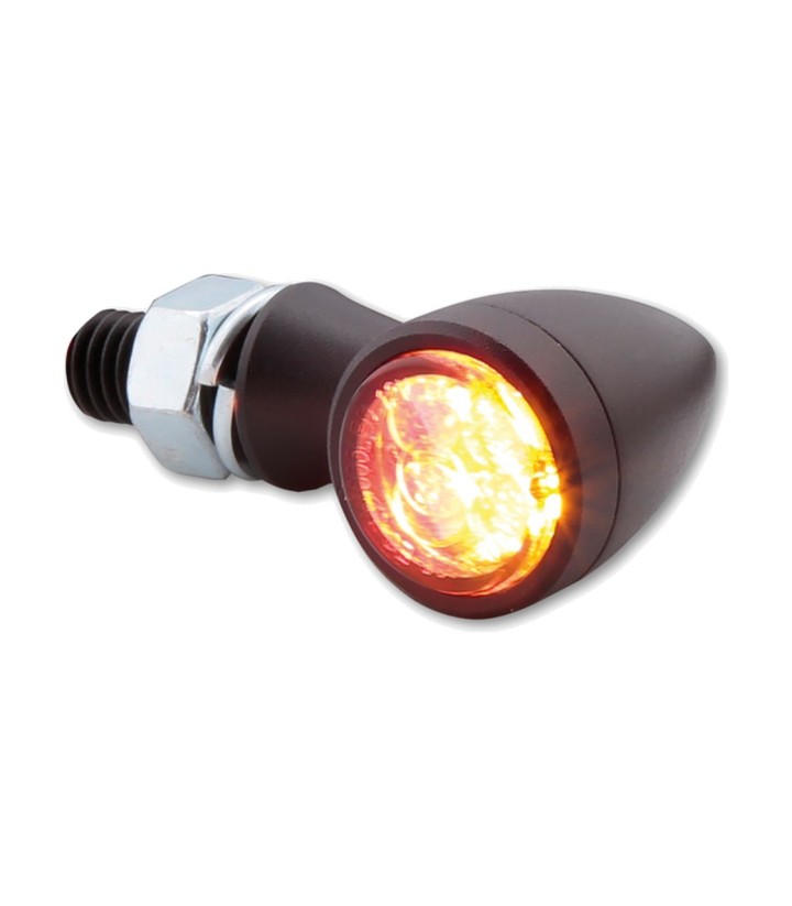 Pilotos Traseros LED con Intermitente Highsider Sixteen Bullet 3in1 Negro con Cristal Ahumado