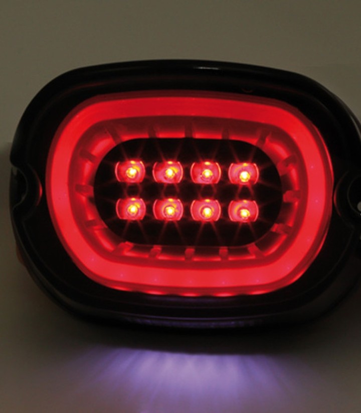Highsider LED-Rücklicht im Originaldesign HD Style in Schwarz mit getöntem Glas