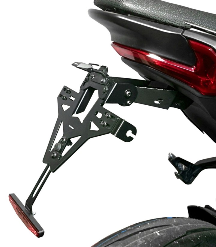 Portamatrículas Highsider Akron-RS en Negro para Kawasaki Z 900 (25-26)