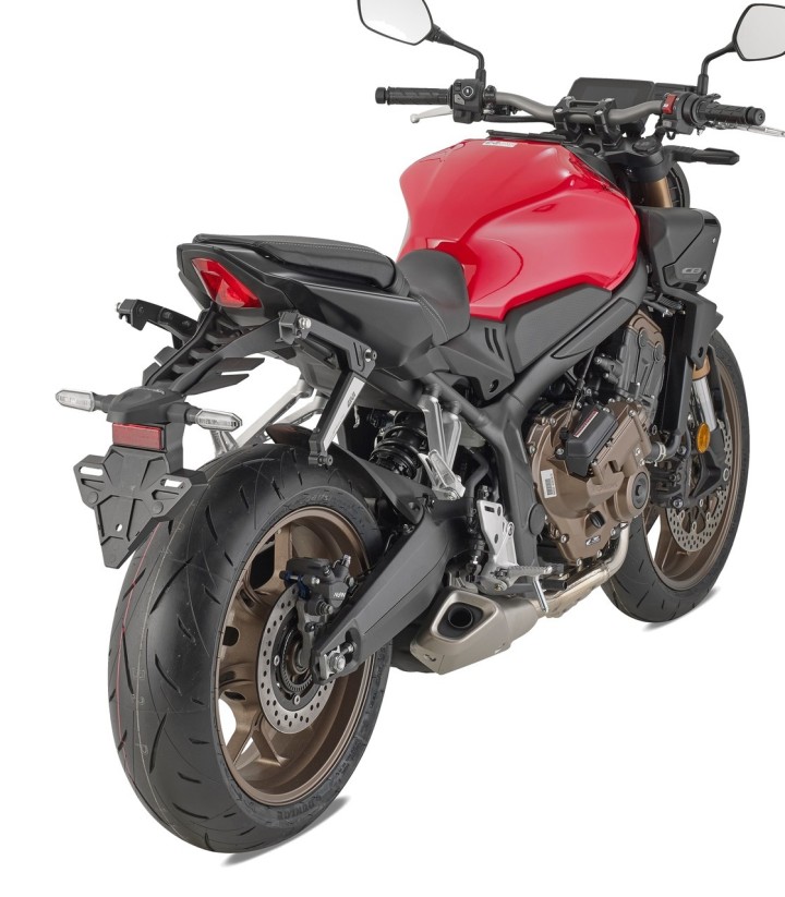 Juego de anclajes retráctiles Givi Stealth para bolsas EASY12R/EASY12L en Honda CB650R y CBR650R STL1208