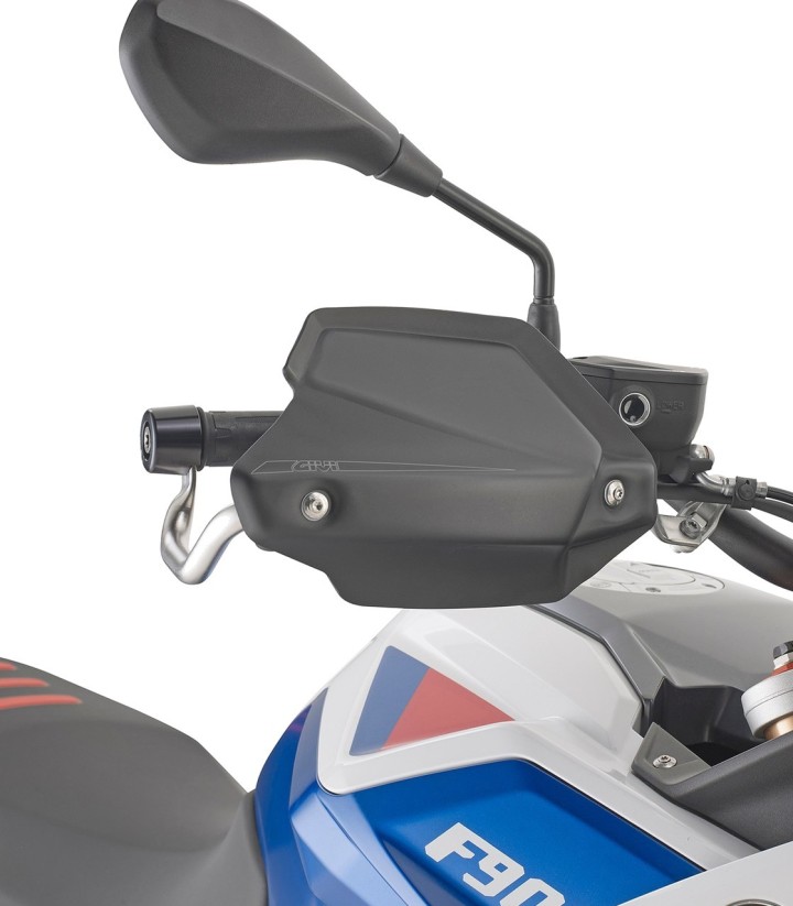 Extensiones altas para paramanos originales de BMW F 900 GS en plexiglás negro mate EH5145