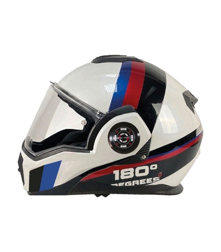 Casco modulare By City 180 Tech II Racing bianco