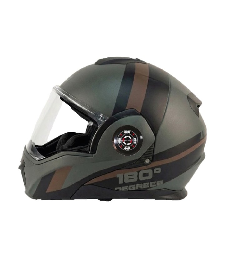 Capacete modular By City 180 Tech II Racing verde