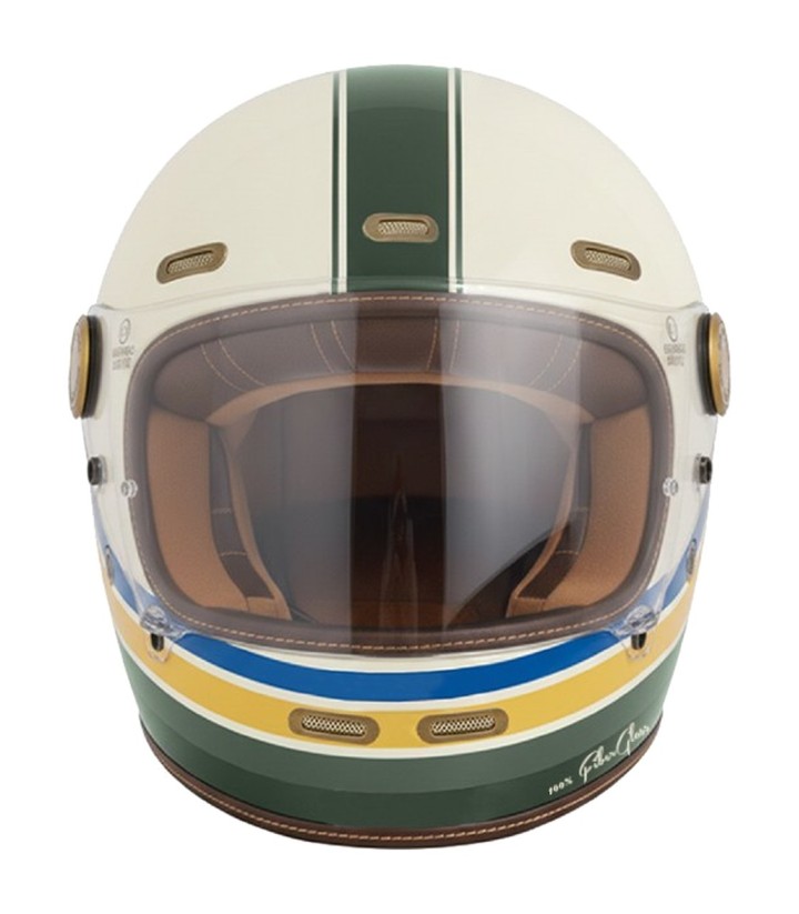 By City Roadster III Vintage Full-Face Helmet in Green