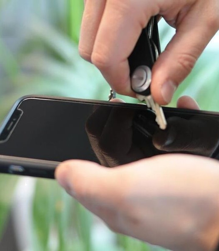 Quad Lock-screenprotector van gehard glas voor iPhone 12 Mini