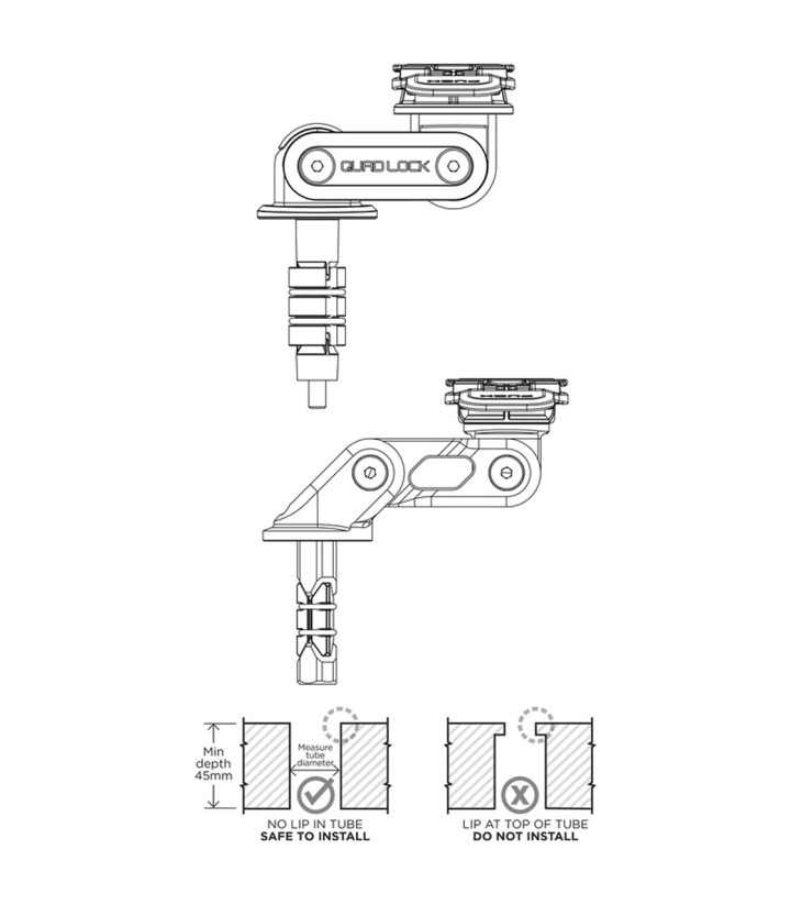 Suporte para coluna de direção Quad Lock Pro