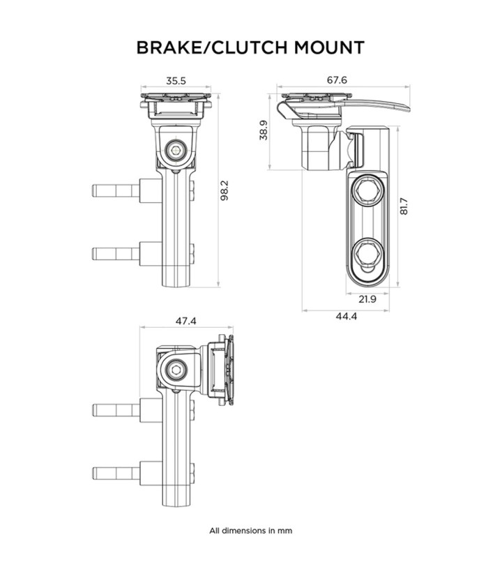 Soporte de Bomba de Freno o Embrague Quad Lock