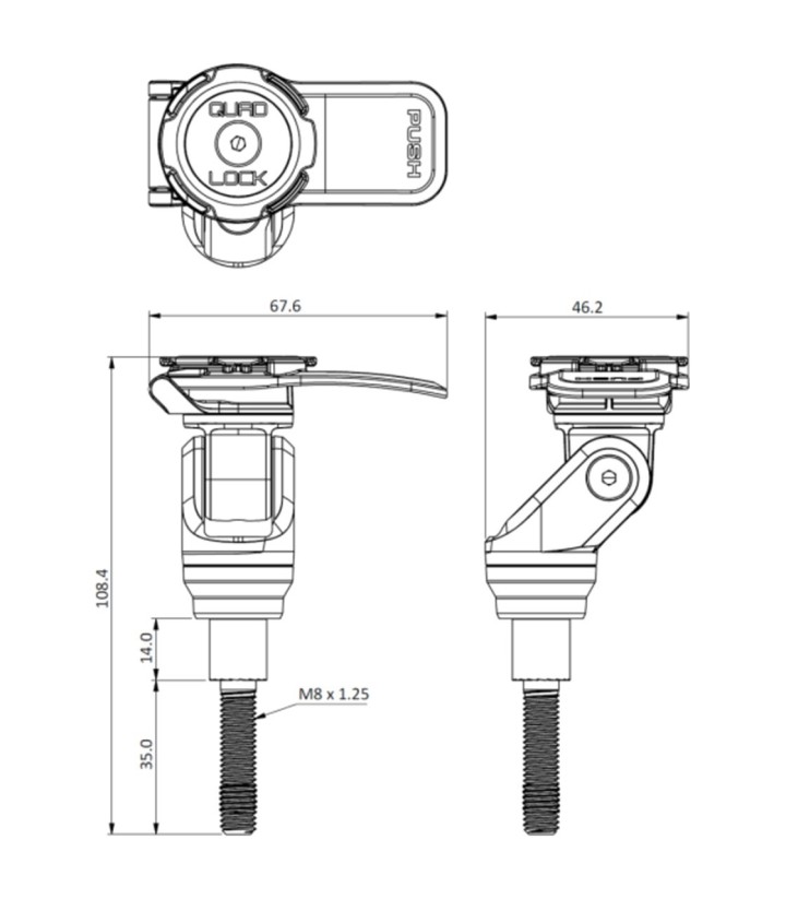 Support de pontet de guidon Quad Lock