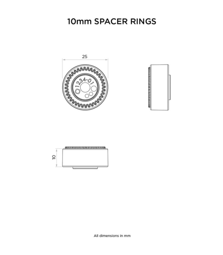 Entretoises pour support de guidon et de rétroviseur Quad Lock (2 x 10 mm)