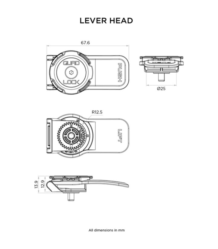 Cabezal de Palanca Quad Lock 360