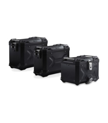 Pack Maletas Laterales + Baúl 38 L TRAX ADV en Negro + Soportes Moto Guzzi V85 TT (24) SW-MOTECH ADV.17.632.75000/B