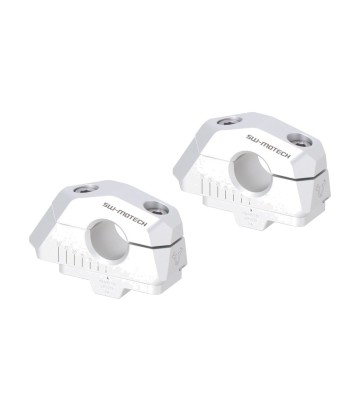 SW-MOTECH Handlebar Risers 25 mm for Ø 22 mm Handlebars in Silver LEH.00.039.30000/S