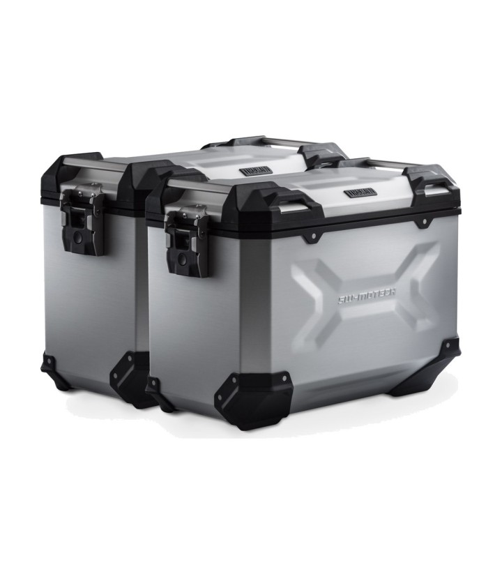 Maletas Laterales con Soporte TRAX ADV Plateadas 45 L Kawasaki KLE500 (26) SW-MOTECH KFT.08.084.70100/S