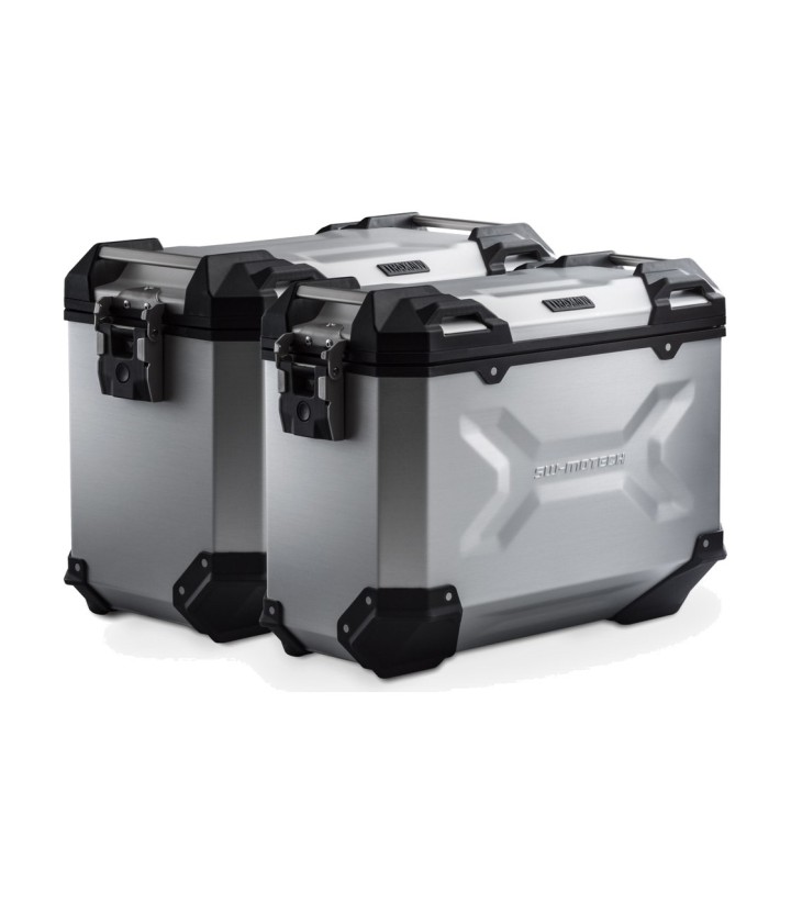 Maletas Laterales con Soporte TRAX ADV Plateadas 45/37 L Ducati DesertX (22-25) SW-MOTECH KFT.22.995.70100/S