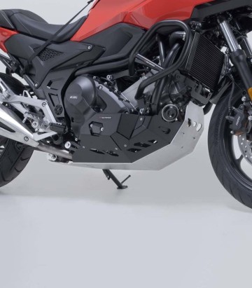 Protector de Cárter SW-MOTECH Negro y Plateado Honda NC700S/X (11-14), NC750S (14-16), NC750X (14-15), NC750XD (14-24) MSS.01.15