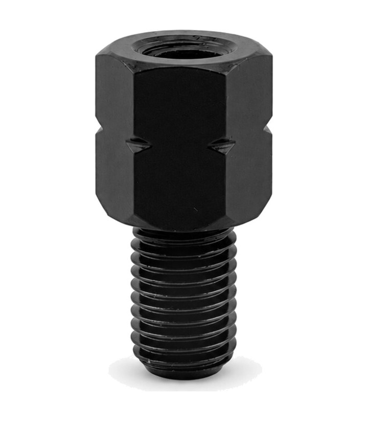 Adaptador de Retrovisor Highsider Rosca M8 Derecha a Rosca M10 Izquierda en Negro