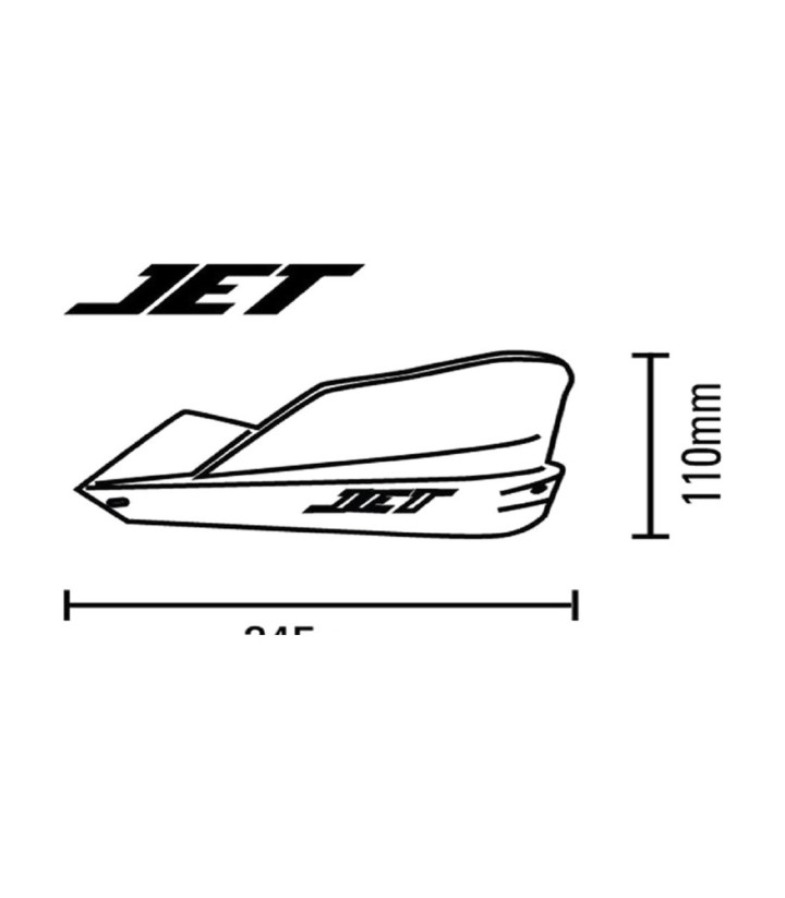 Barkbusters JET for 22 mm Straight Handlebar Handguards in Grey