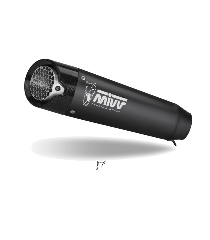 MIVV X-M5-uitlaat Zwart voor Ducati Hypermotard 698 MONO (24-26) D.055.LC5B