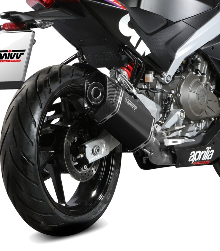 MIVV SR-1 Exhaust Black for Aprilia RS 457 (24-26) A.021.KR1XB