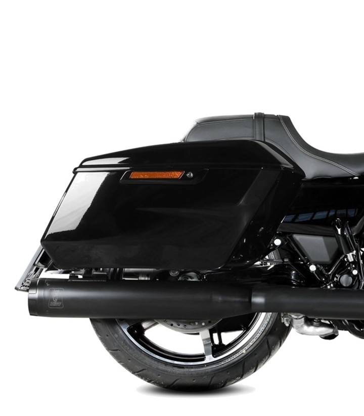 MIVV HR-1 Exhaust Black for several Harley-Davidson models HD.005.LH1BA
