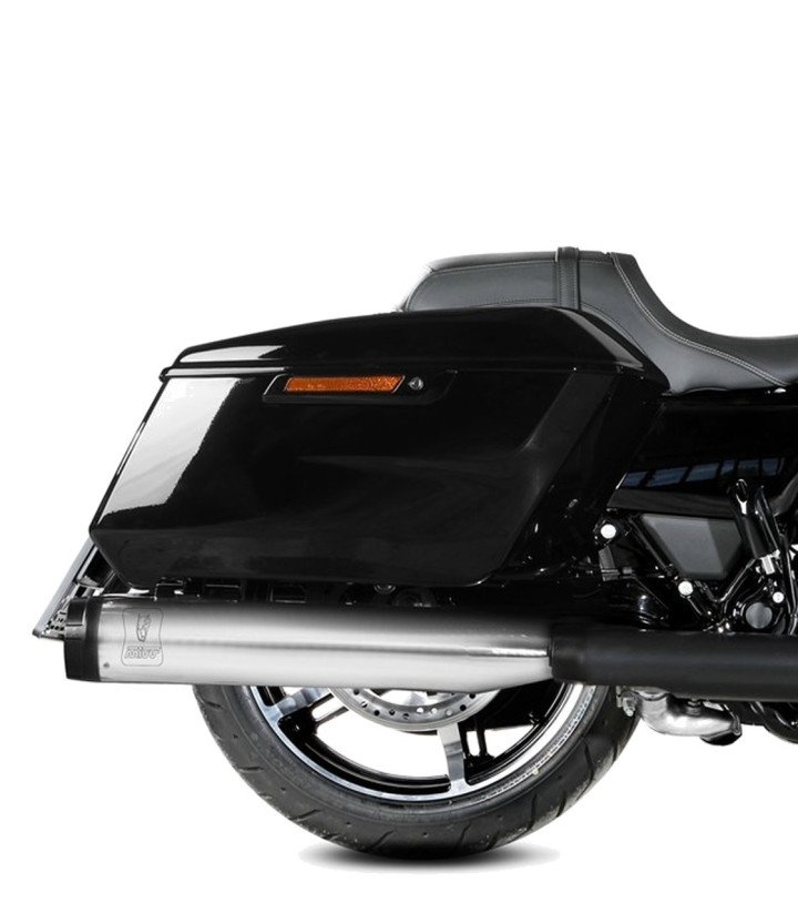 MIVV HR-1-uitlaat Gepolijst staal voor diverse modellen van Harley-Davidson HD.005.LH1XA
