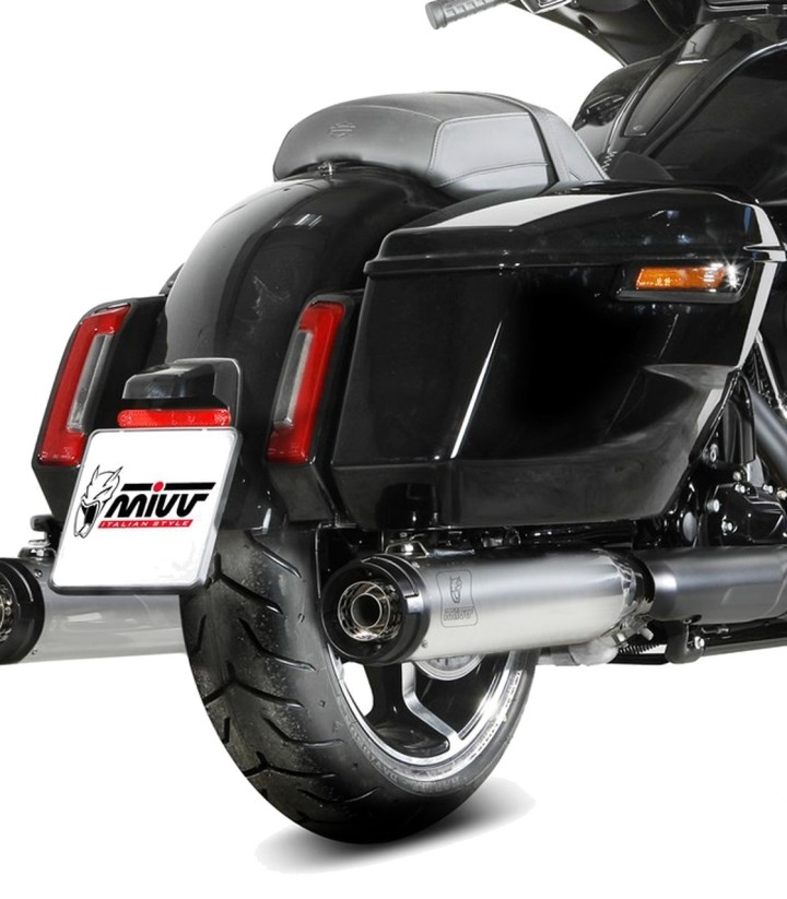 Scarico MIVV HR-1 Acciaio lucido per diversi modelli Harley-Davidson HD.005.LH1XA