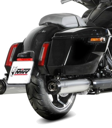 Échappement MIVV HR-1 Acier poli pour plusieurs modèles Harley-Davidson HD.005.LH1XA