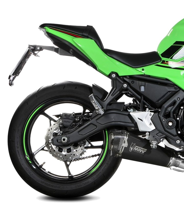 MIVV Delta Race-uitlaat Zwart voor Kawasaki Ninja 650 (24-26), Z 650 (24-26) K.057.KDRB