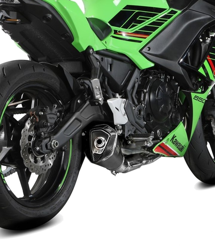 Scarico MIVV Delta Race Nero per Kawasaki Ninja 650 (24-26), Z 650 (24-26) K.057.KDRB