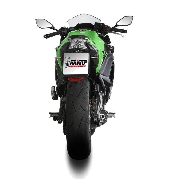 MIVV Delta Race Auspuff Schwarz für Kawasaki Ninja 650 (24-26), Z 650 (24-26) K.057.KDRB