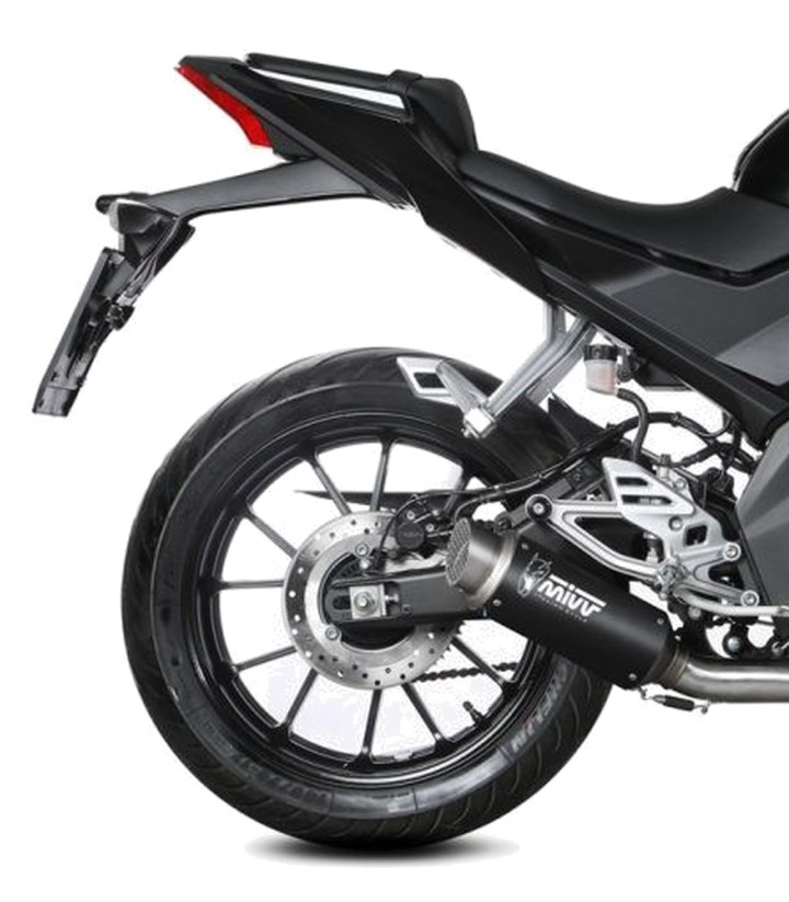 Escape MIVV GP PRO Preto para Yamaha MT-125 (20-26), YZF-R 125 (19-26) Y.067.KXBP