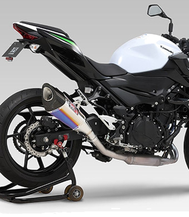 Yoshimura R-11 JMCA Exhaust Blue Titanium for Kawasaki Ninja 250/400 (18-24), Z 250/400 (19-24) 110-235-5e80b