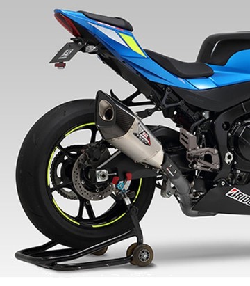 Yoshimura R-11 JMCA Exhaust Satin Stainless with Carbon End Cap for Suzuki GSX-R 1000 (17-21) 110-50a-l13g1