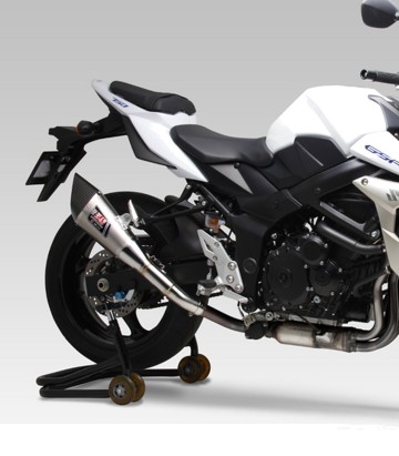 Yoshimura R-11 MotoGP Homologated Exhaust Blue Titanium with Carbon End Cap for Suzuki GSR 750 (11-16) 1a0-158-5e80b