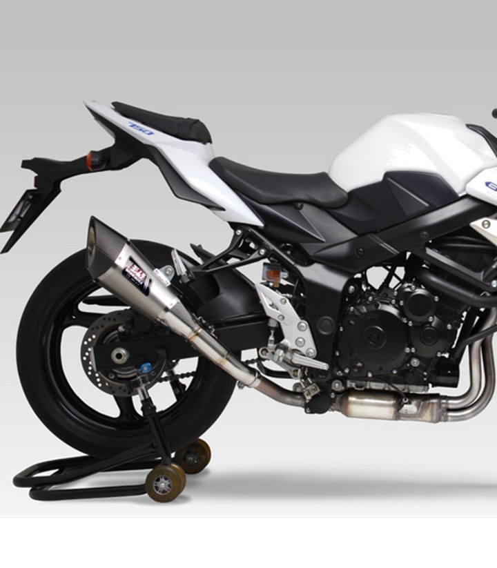 Yoshimura R-11 MotoGP Homologated Exhaust Blue Titanium with Carbon End Cap for Suzuki GSR 750 (11-16) 1a0-158-5e80b