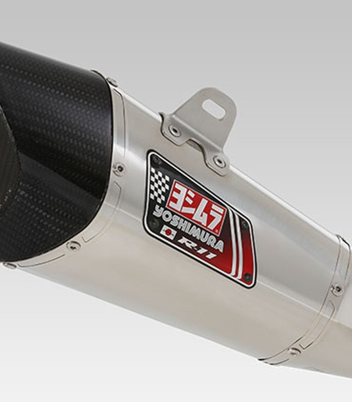 Yoshimura R-11 MotoGP Homologated Exhaust Stainless with Carbon End Cap for several Suzuki models 1a0-571-5550