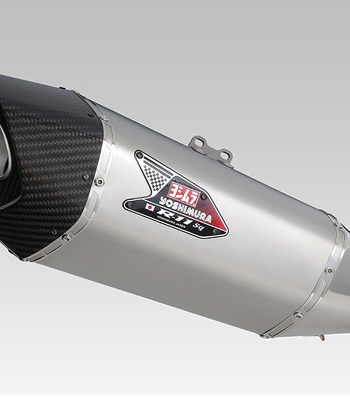 Yoshimura R-11Sq Homologated Exhaust Satin Stainless with Carbon End Cap for Suzuki GSX 1300 R Hayabusa (21-26) 1f0-592-l13g1