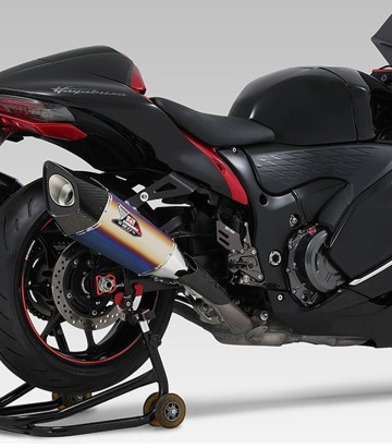 Escape Yoshimura R-11Sq Titanio azul para Suzuki GSX 1300 R Hayabusa (21-26) 1f0-592-l16g1