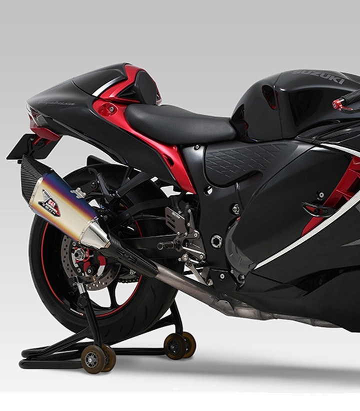 Yoshimura R-11Sq JMCA Exhaust Blue Titanium for Suzuki GSX 1300 R Hayabusa (21-26) 110-592-l16g1