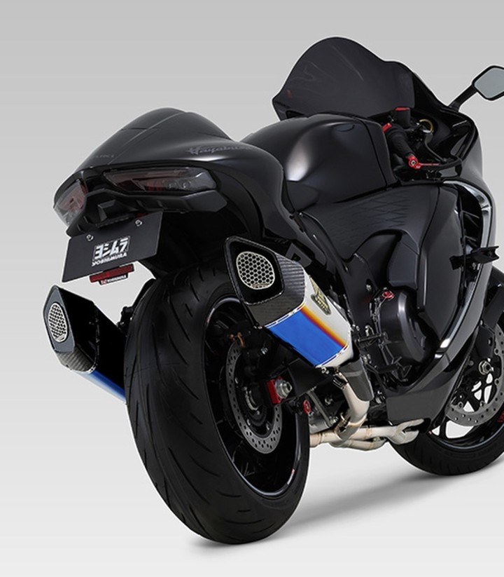Yoshimura R-11SqR Full System Blue Titanium for Suzuki GSX 1300 R Hayabusa (21-23) 110-592-a16g0