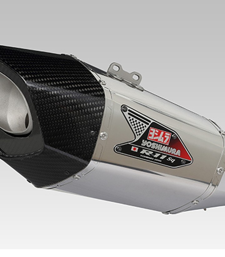 Yoshimura R-11SqR Full System Stainless with Carbon End Cap for Suzuki GSX-R 1000 (17-22) 150-50a-cx5g0