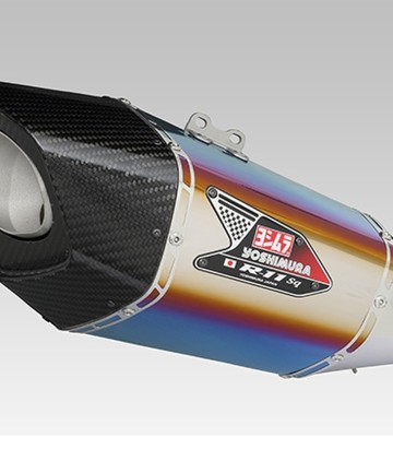 Yoshimura R-11SqR Full System Blue Titanium with Carbon End Cap for Suzuki GSX-R 1000 (17-22) 150-50a-cx6g0