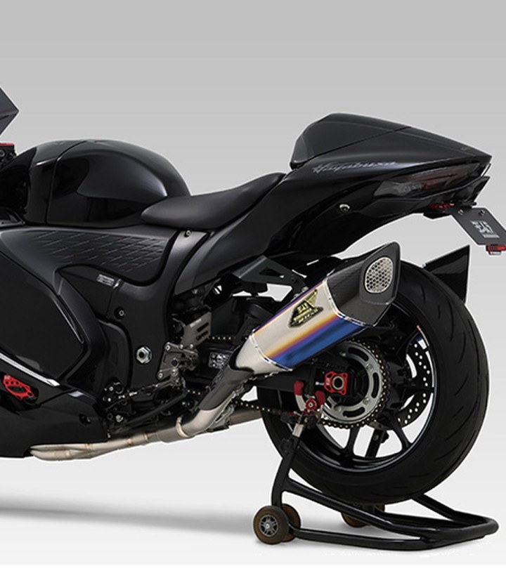 Yoshimura R-11SqR Fire Spec Full System Blue Titanium for Suzuki GSX 1300 R Hayabusa (21-23) 110-592fa16g1