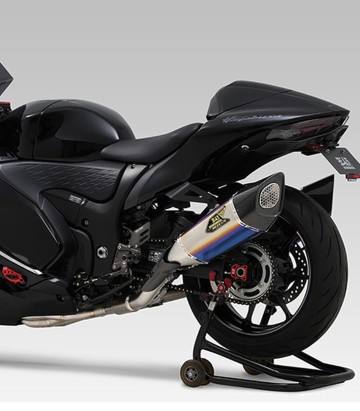 Yoshimura R-11SqR Fire Spec Full System Blue Titanium for Suzuki GSX 1300 R Hayabusa (21-23) 110-592fa16g1