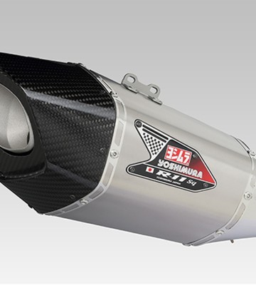 Yoshimura Sports R-11Sq Type-R Exhaust Satin Stainless with Carbon End Cap for Yamaha YZF R1 (15-17) 170-38a-l13g0