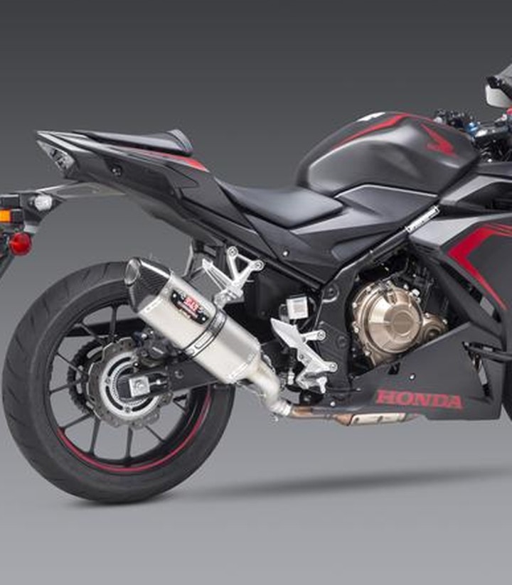 Yoshimura R-77 Exhaust Stainless with Carbon End Cap for Honda CBR 500 R (21-24) 12553b0520