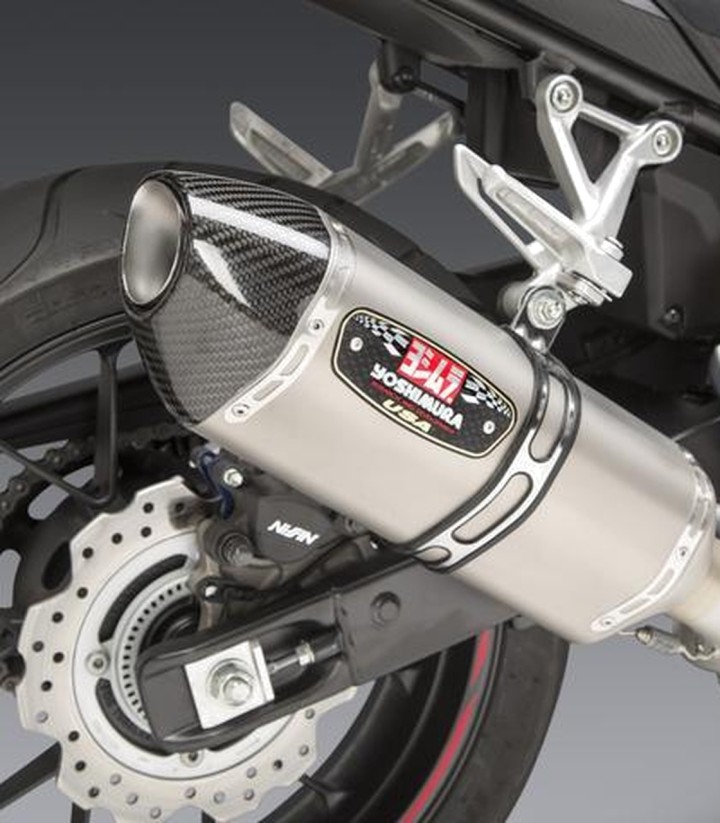 Yoshimura R-77 Exhaust Stainless with Carbon End Cap for Honda CBR 500 R (21-24) 12553b0520