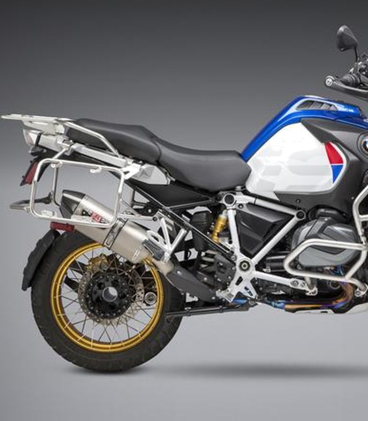 Yoshimura R-77 Exhaust Stainless with Carbon End Cap for BMW R 1200 GS (13-22), R 1250 GS (13-22) 15002b0520