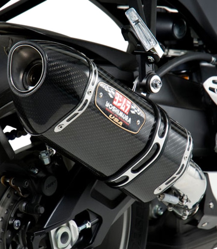 Yoshimura R-77 Trapezoidal Exhaust Carbon for Suzuki GSX-R 600 (11-19), GSX-R 750 (11-19) 1160020220